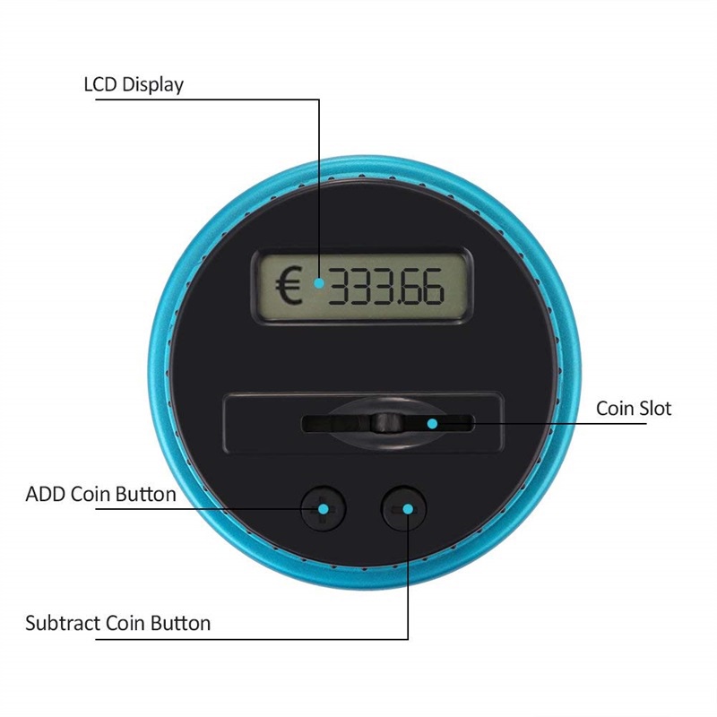 Ống Heo Tiết Kiệm Điện Tử Dung Tích 1.8L Có Màn Hình LCD Tiện Dụng Cho Người Lớn Và Trẻ Em