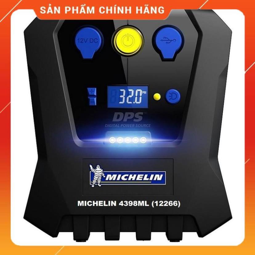 Máy Bơm Ô Tô Xe Máy Đa Năng Michelin 12266 Dây điện: 305cm Dây bơm: 50cm