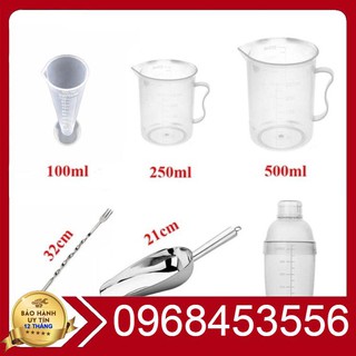 Bộ 6 món dụng cụ pha chế - Ca đong định lượng 100ml-250ml-500ml