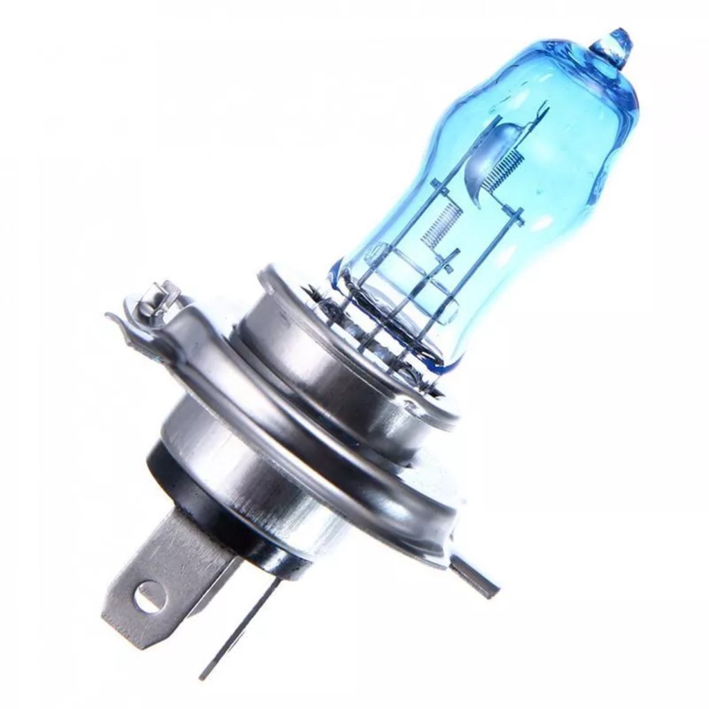 Hộp 2 bóng đèn pha Xenon ô tô siêu sáng H4 100W HOD 6000K dành cho xe hơi sáng trắng mẫu mới