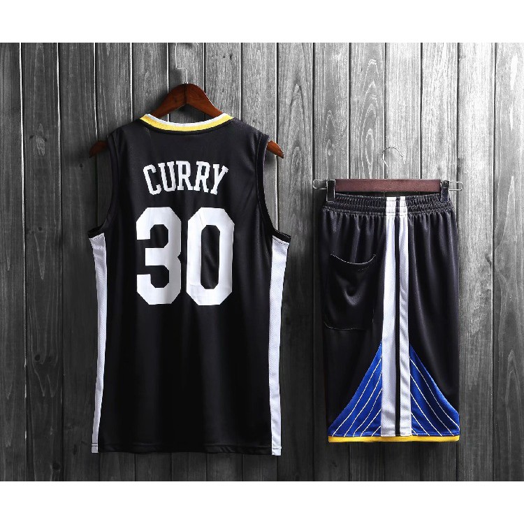 Bộ Quần Áo Bóng Rổ Gold State Warriors 30 Stephen Curry Cho Nam