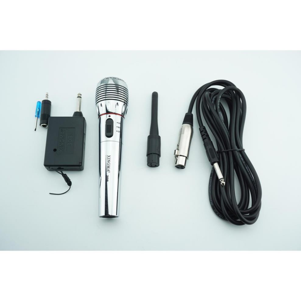 ✔️ [Bảo Hành 1 Đổi 1] Mic Hát Karaoke Không Dây, Mic Không Dây Kết Hợp Có Dây Xingma AK-308G