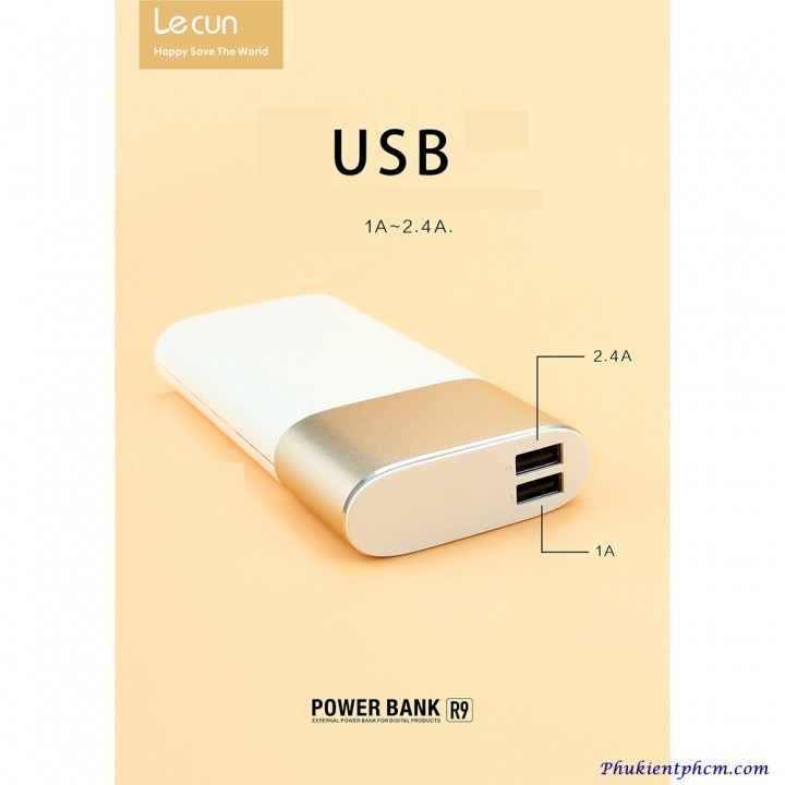 Pin Sạc dự phòng hiệu Lecun 11.000 mAh mẫu R9