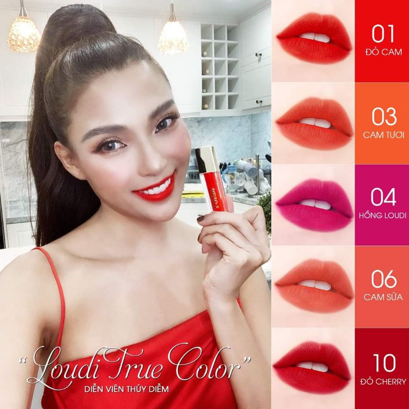 SON KEM LOUDI HỒNG DÂU_SON 12 MÀU LÂU TRÔI