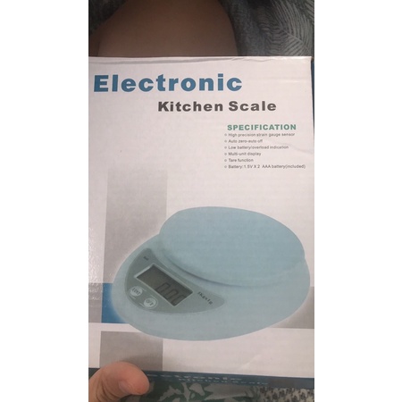 Cân tiểu li điện tử nhà bếp - cân chia thực phẩm 5kg kèm pin