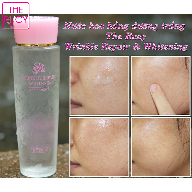 Nước hoa hồng dưỡng trắng The Rucy Wrinkle Repair &amp; Whitening Essence Toner 150ml