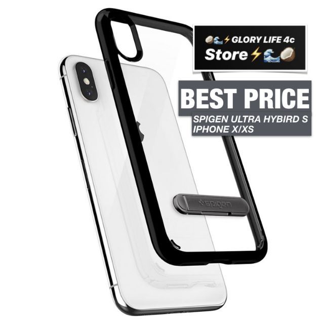 Ốp Lưng Cho iPhone X Spigen Ultra Hybrid _ Viền đen