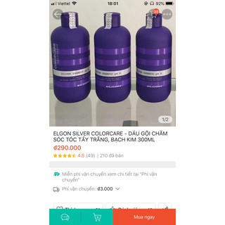 Elgon sliver colorcare - dầu gội chăm sóc tóc tẩy trắng, bạch kim 300ml