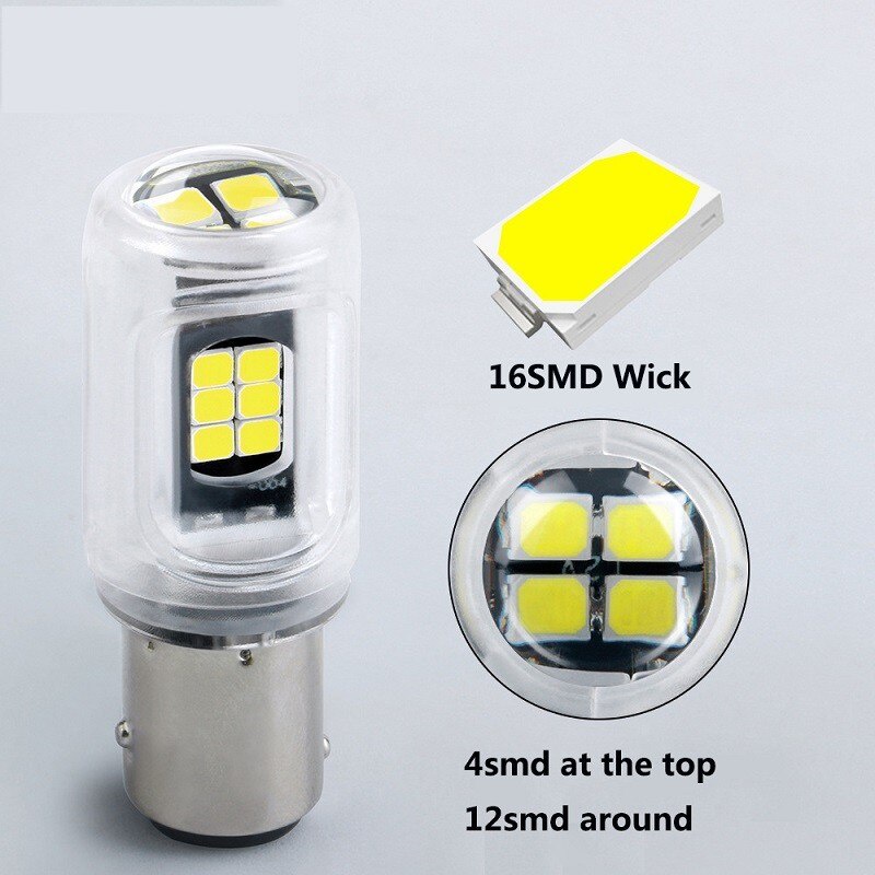 1 bóng Đèn LED 1156 BA15S 1157 Bay15d 3030 16SMD đèn phanh ô tô, xi nhan