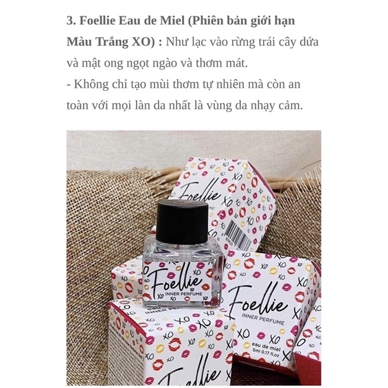 Nước Hoa Vùng Kín Foellie