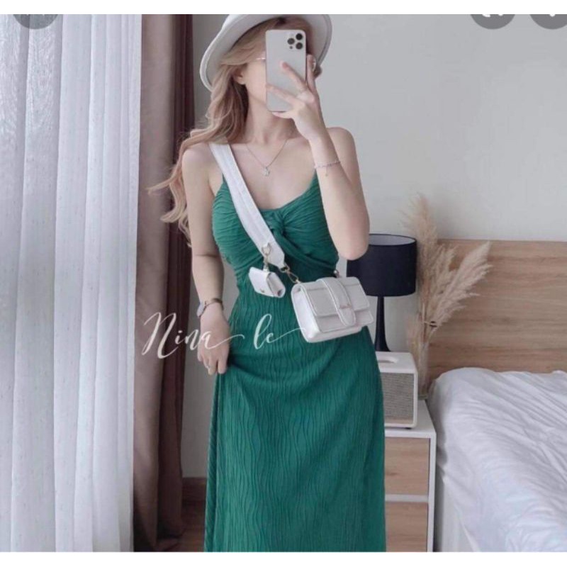 đầm maxi 2 dây R00050 ( live )