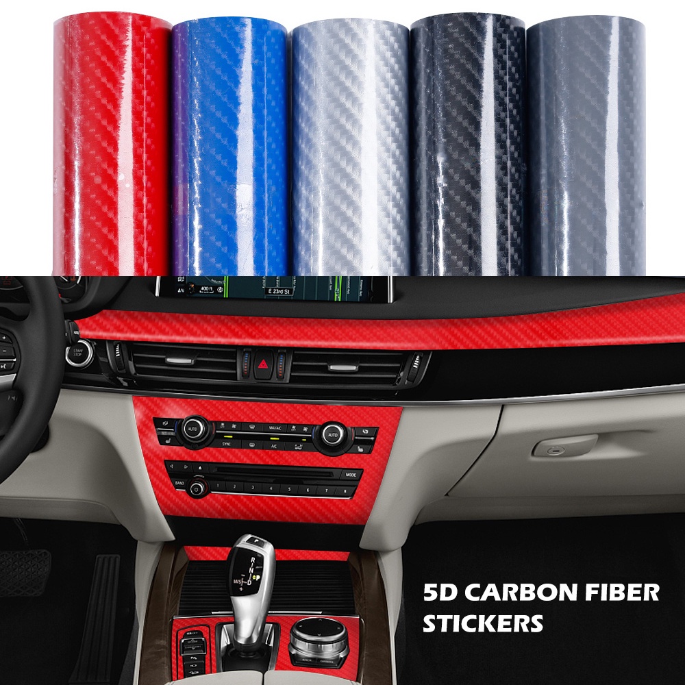 Giấy Dán Họa Tiết Sợi Carbon 5D 152x10cm Chống Thấm Nước Trang Trí Xe Hơi