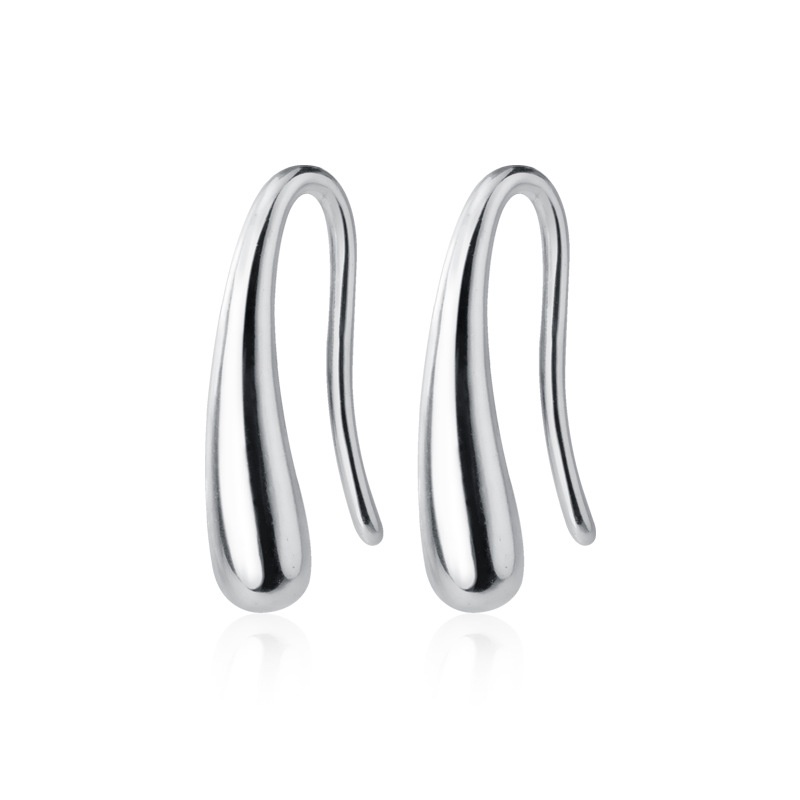 Đôi bông tai bạc nữ cao cấp dáng hạt nước Asimi, Bông tai bạc Ý S925 tinh tế sang trọng Drip Earrings KT22