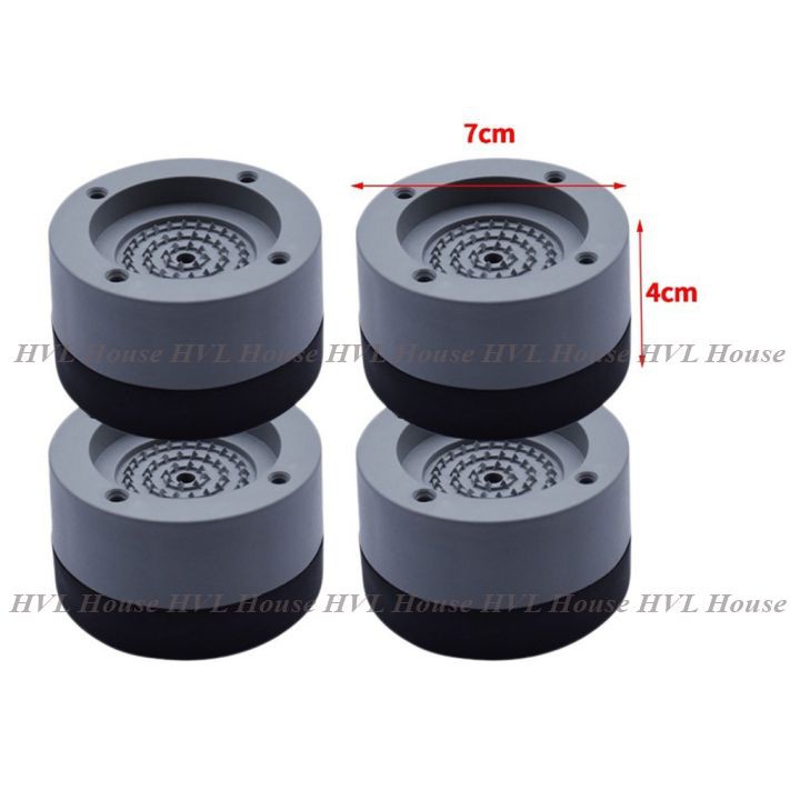 Chân máy giặt 4 miếng cao su cao cấp, chống ồn, chống rung ( Set 4c) - LOKING