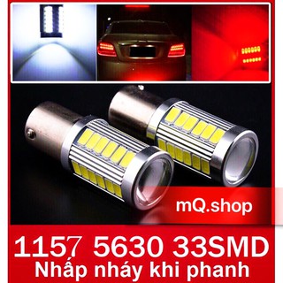ĐÈN LED HẬU NHÁY 33 TIM LED BI CẦU Ô TÔ XE MÁY (GIÁ 1 BÓNG)