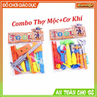 Combo Đồ Chơi Dụng Cụ Sửa Chữa Thợ Cơ Khí + Thợ Mộc Cho Bé