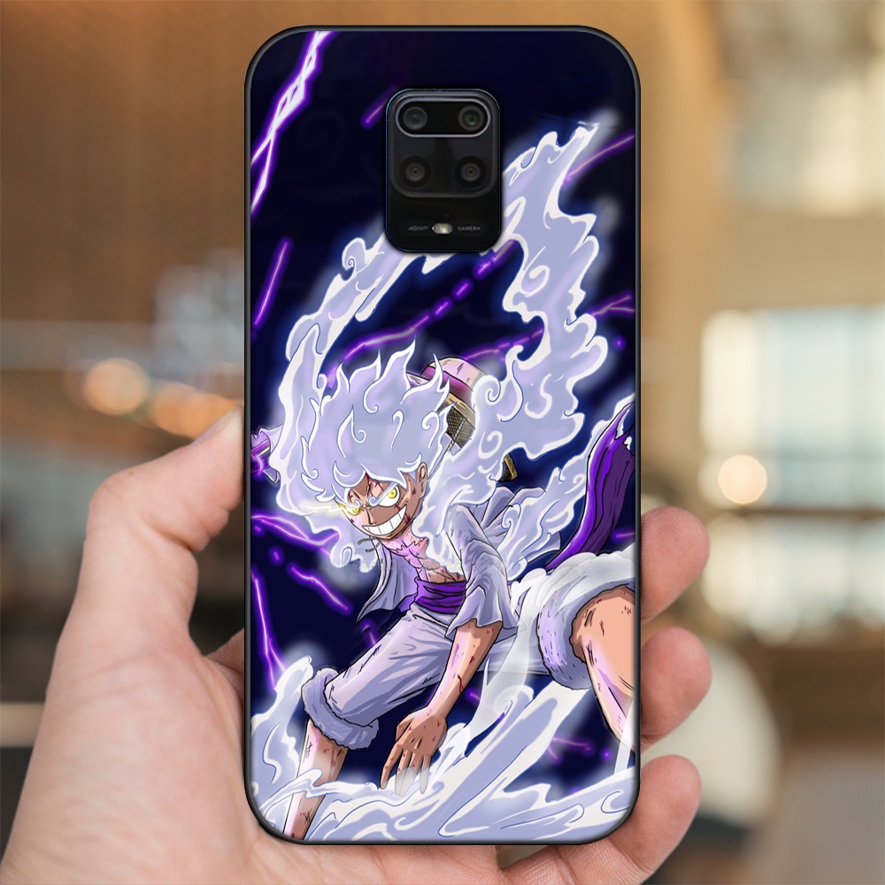 Ốp lưng Xiaomi Redmi Note 9s, Note 9 Pro viền đen in hình Luffy One Piece