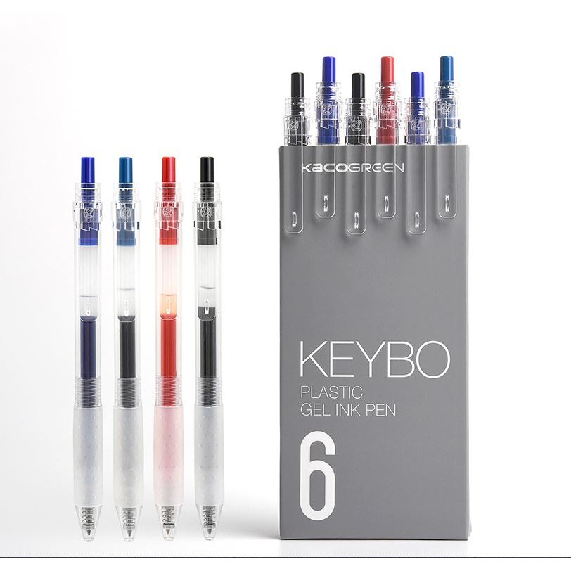 Bút gel KACO Keybo màu xanh đen cây lẻ