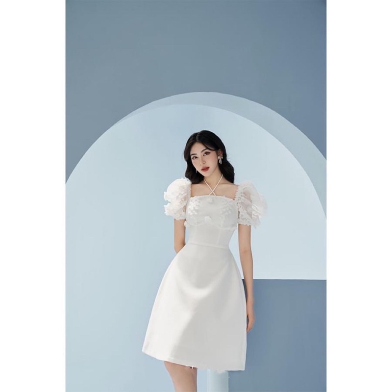 Đầm Xoè Cổ Vuông Dây Cổ - D0637