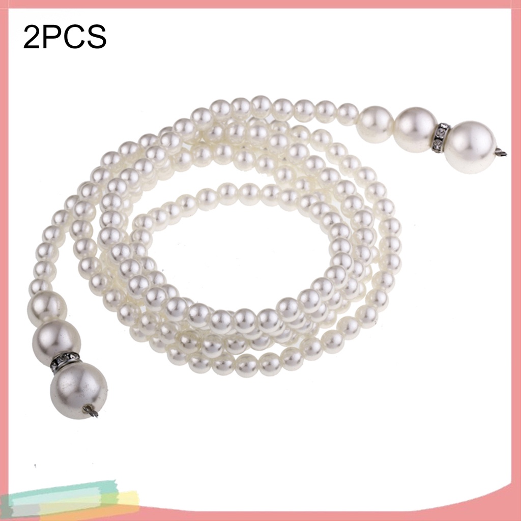 [LK] - 2 Vòng Cổ Dài Thắt Nút Giả Ngọc Trai Hai Lớp Cho Nữ