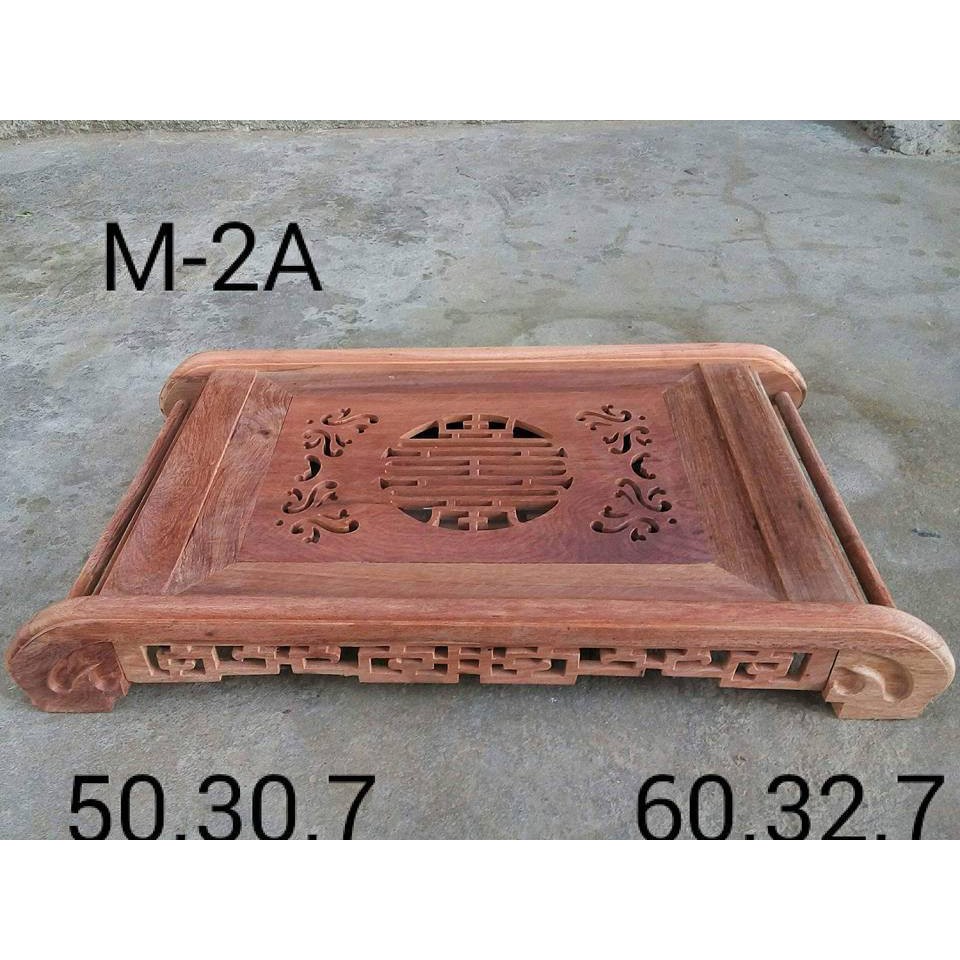 KHAY TRÀ CUỐN THƯ BẰNG GỖ HƯƠNG MỘC LOẠI TO KT :55X30 CM