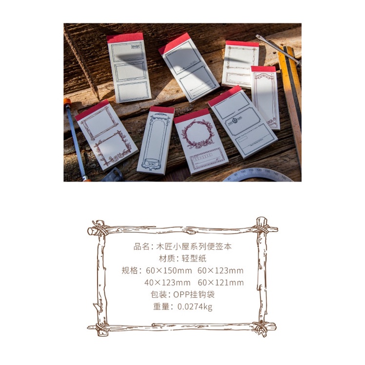 50 Tấm giấy ghi chú phong cách vintage độc đáo DIY