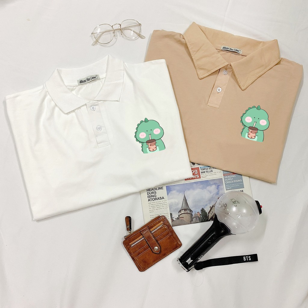 Áo thun polo tay lỡ  TRÀ SỮA  phông Unisex nam nữ tee oversize form rộng pull Ulzzang Streetwear Hàn Quốc vải mềm