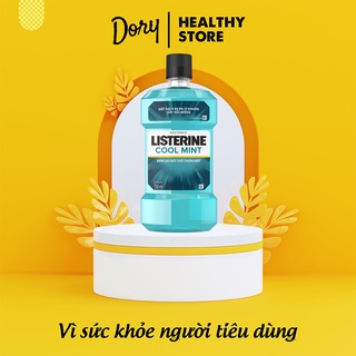 Nước Súc Miệng LISTERINE COOLMINT - Nước Súc Miệng Diệt Khuẩn Giữ Hơi Thở Thơm Mát - Chai 750ml