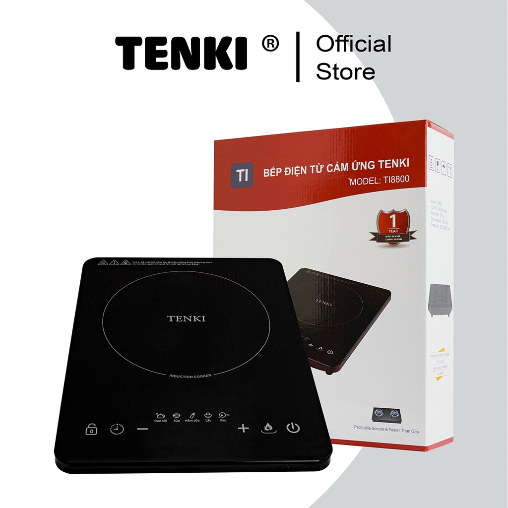 Bếp Từ Cảm Ứng TENKI TI8800 Siêu Mỏng Siêu Tiết Kiệm Điện - Bảo hành 12 Tháng 1 đổi 1