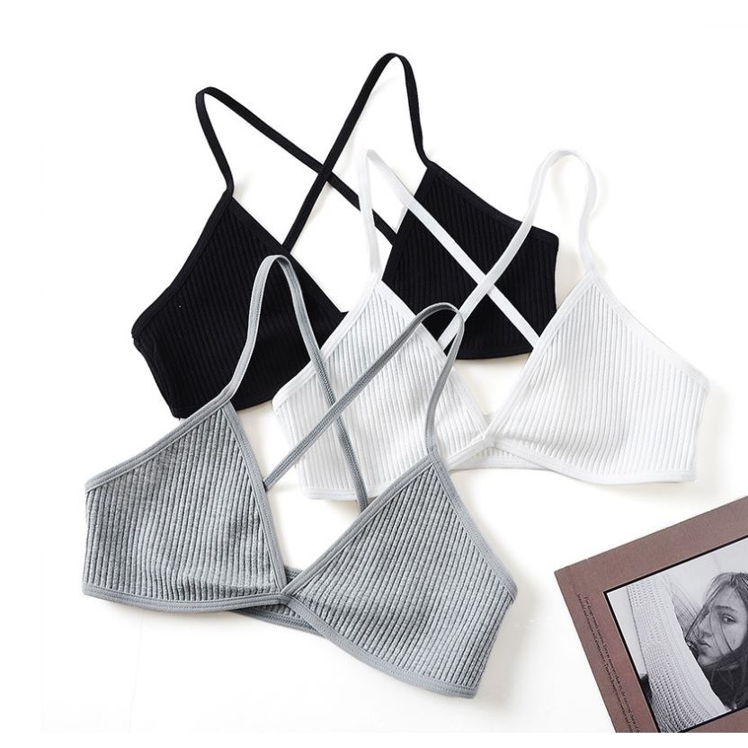 Áo Bralette Cotton Siêu Mỏng Dây Chéo Không Móc, Áo Lót Không Gọng Không Đệm Mềm Mịn Tự Nhiên Cá Tính B246 | BigBuy360 - bigbuy360.vn