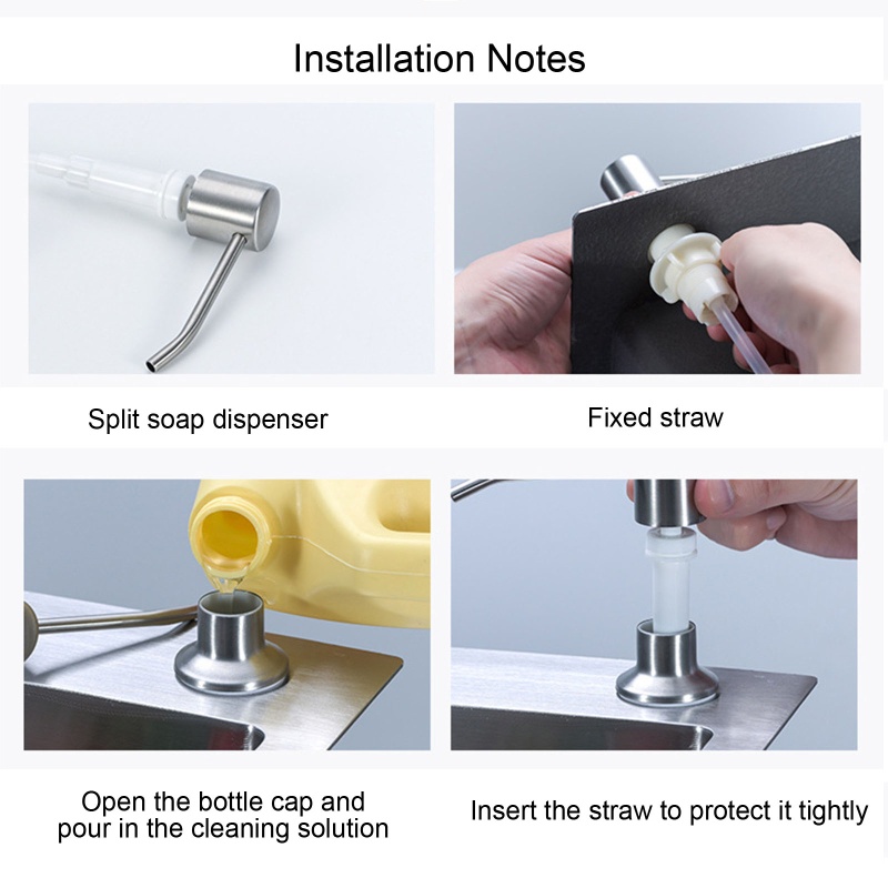 Bình Đựng Dung Dịch Rửa Chén 300ml Bằng Inox Tiện Dụng Cho Nhà Bếp / Phòng Tắm