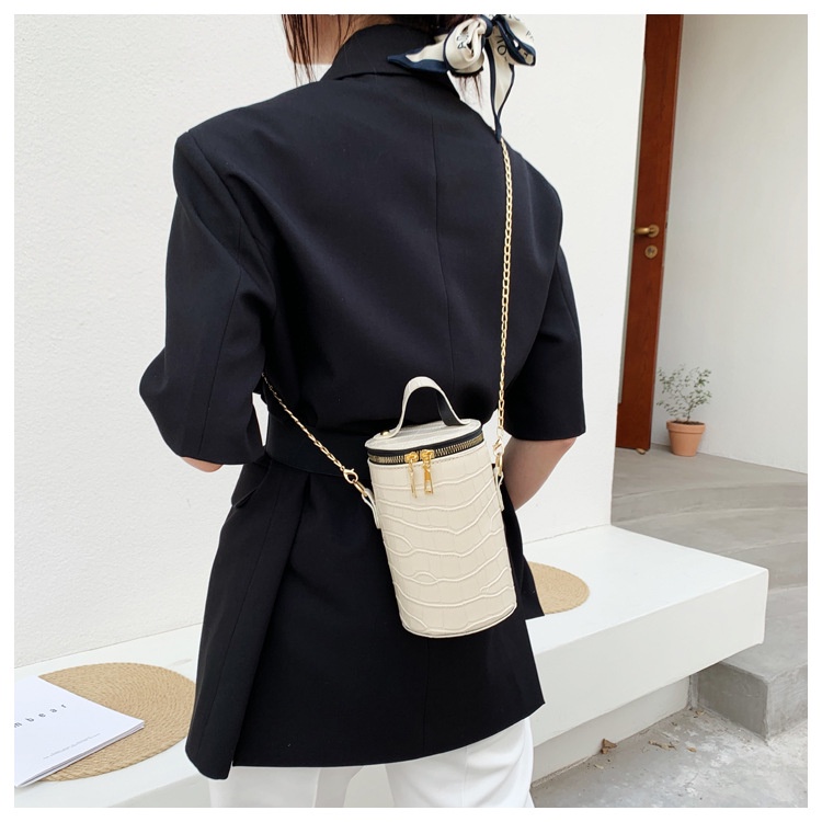 【hàng giao ngay】Túi xách hình trụ kiểu phương Tây thiết kế cá tính thời trang