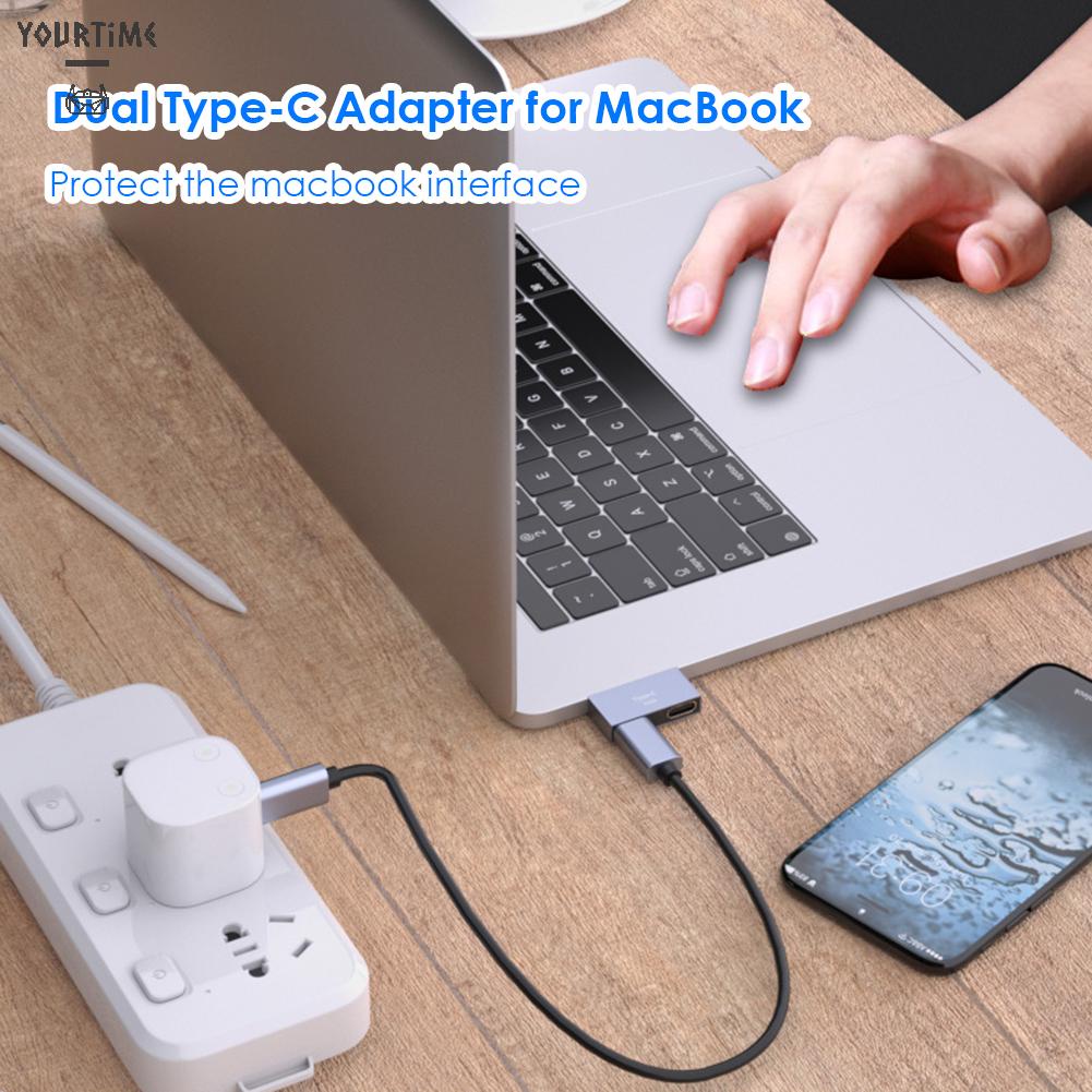 Đế sạc USB C HUB cho laptop táo Thunderbolt 3 Dual Type-C