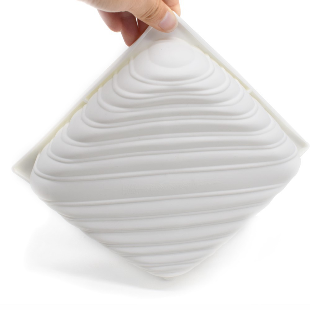Khuôn Silicone Làm Bánh mousse Hình Vuông Kẻ Sọc diy