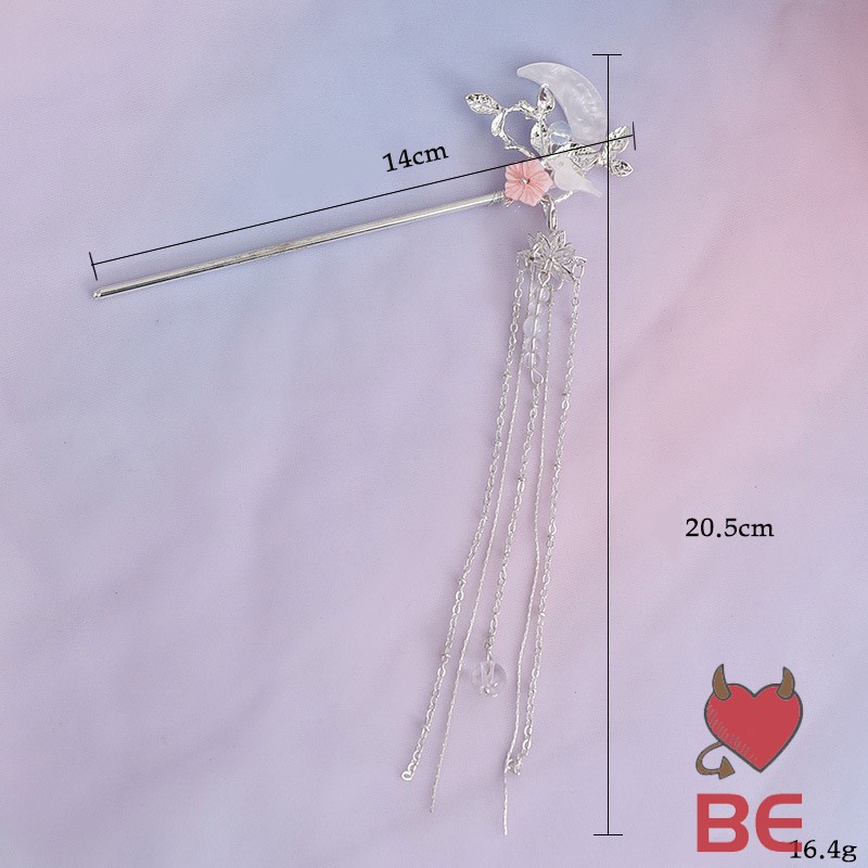 YADORNOS Trâm Cài Tóc Phối Tua Rua Phong Cách Trung Hoa Cổ Điển Cho Nữ