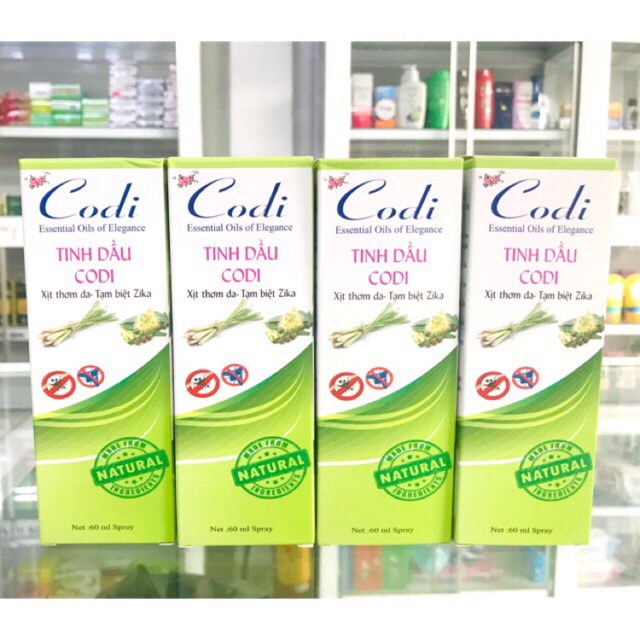 Tinh dầu xả chanh Codi xịt muỗi đốt an toàn cho trẻ