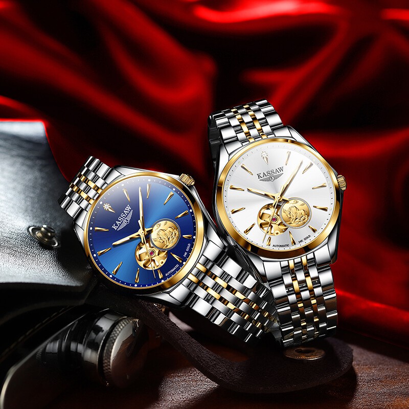 Đồng hồ nam chính hãng KASSAW K222-1 Kính sapphire ,chống xước,Chống nước ,BH 24 tháng,Máy cơ (Automatic) ,dây kim loại
