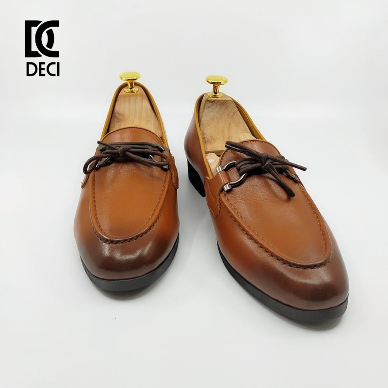 Giày loafer nam DECI kiểu dáng công sở màu nâu GTA-DB13