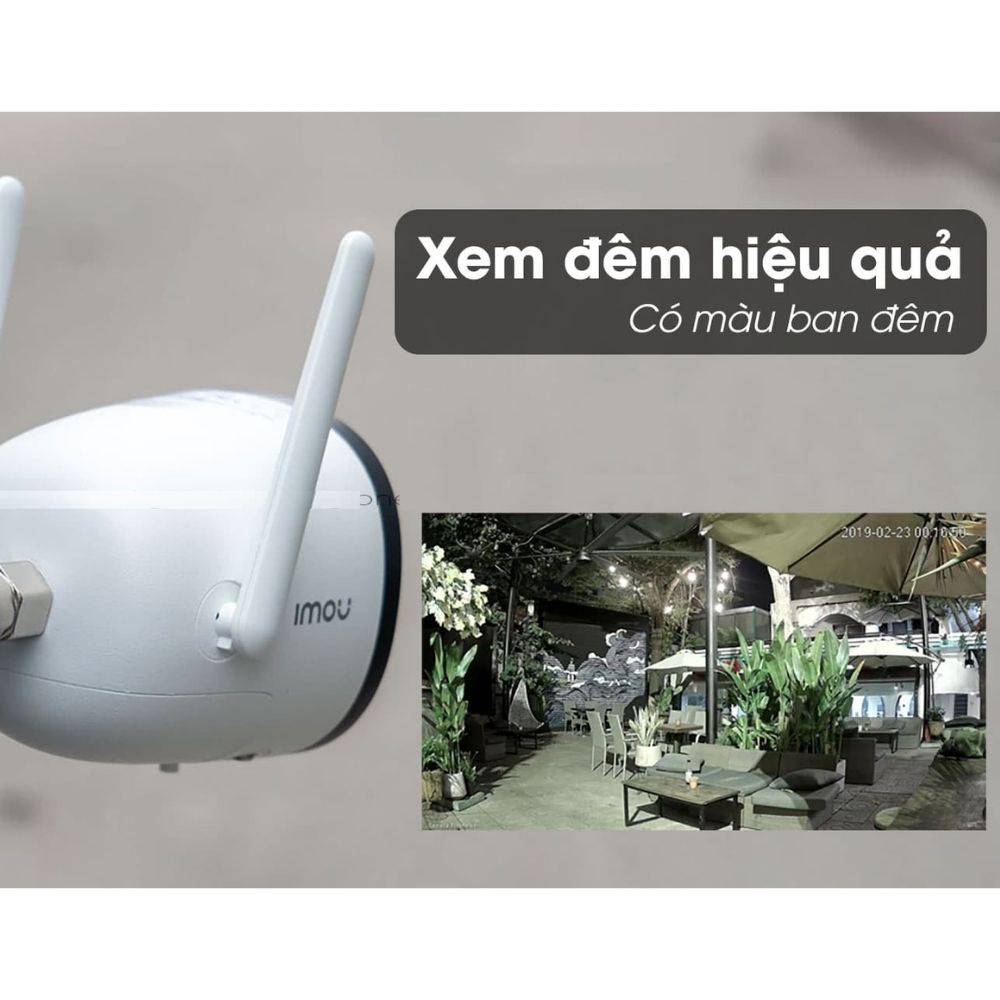 Camera wifi Imou ngoài trời 4mp IPC-F42FP Có Màu Ban Đêm 2k dahua , đàm thoại 2 chiều , báo động thông minh , chống nước