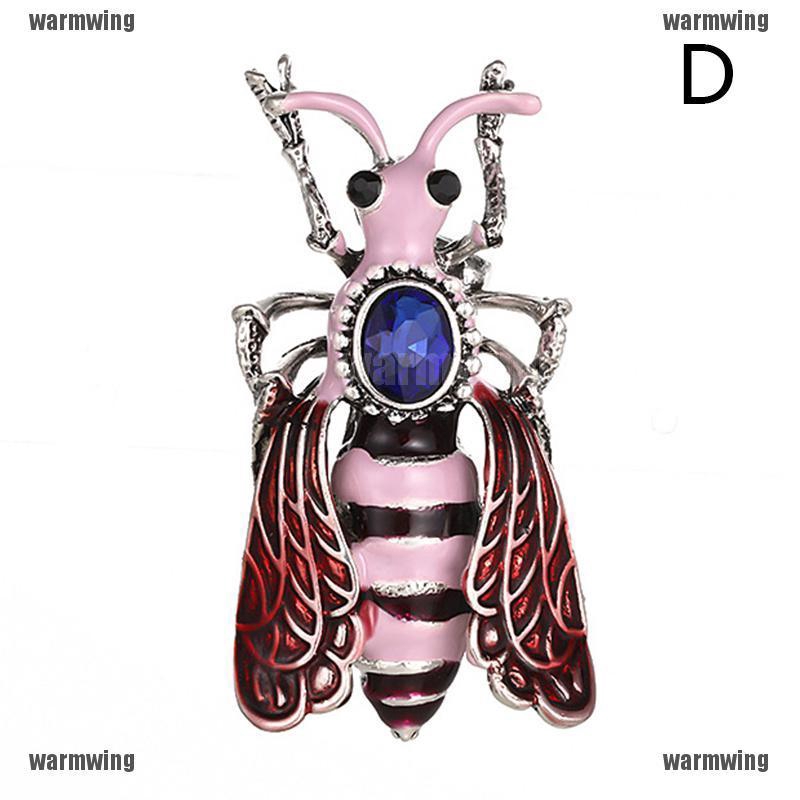 Ghim Cài Áo Hình Chú Ong Tráng Men Đính Đá Nhân Tạo Thời Trang Cho Nữ