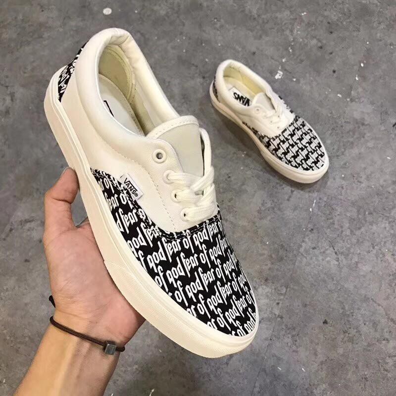 Giày V Era Fear of God dây trắng, giày sneaker cho cả nam và nữ