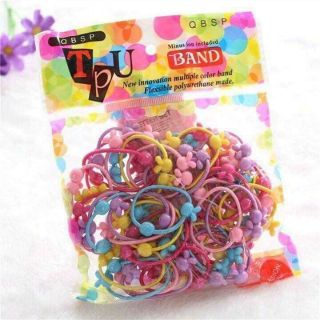 Túi 50 thun buộc tóc cho bé