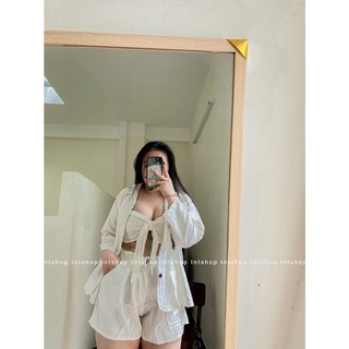SET 3 MÓN ÁO ỐNG + ÁO KHOÁC + QUẦN SHORT [TNT Shop Bigsize 60Kg 90Kg]