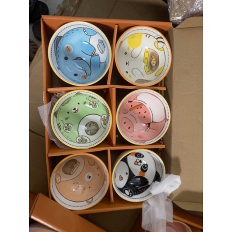 SET BỘ 6 BÁT CON KÈM 6 ĐÔI ĐŨA ĐÓNG HỘP XỊN