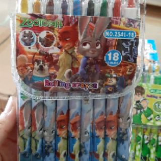Sáp vặn 18 mầu dài.hình thật.