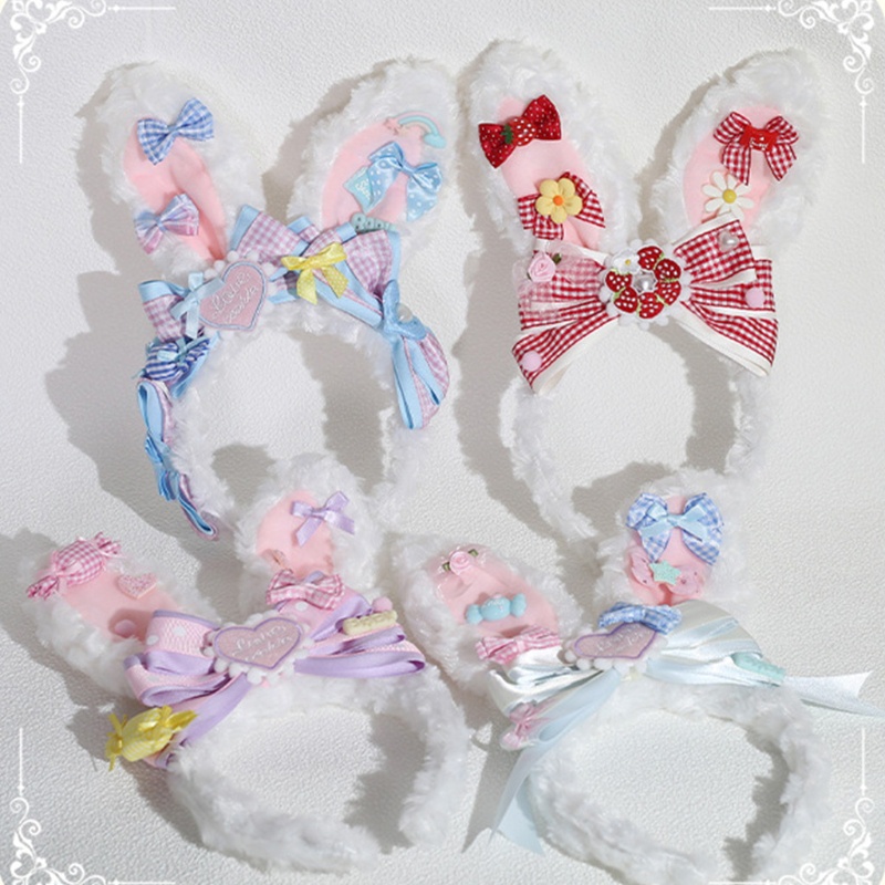 Băng Đô Tai Thỏ Hoạt Hình Phong Cách Lolita