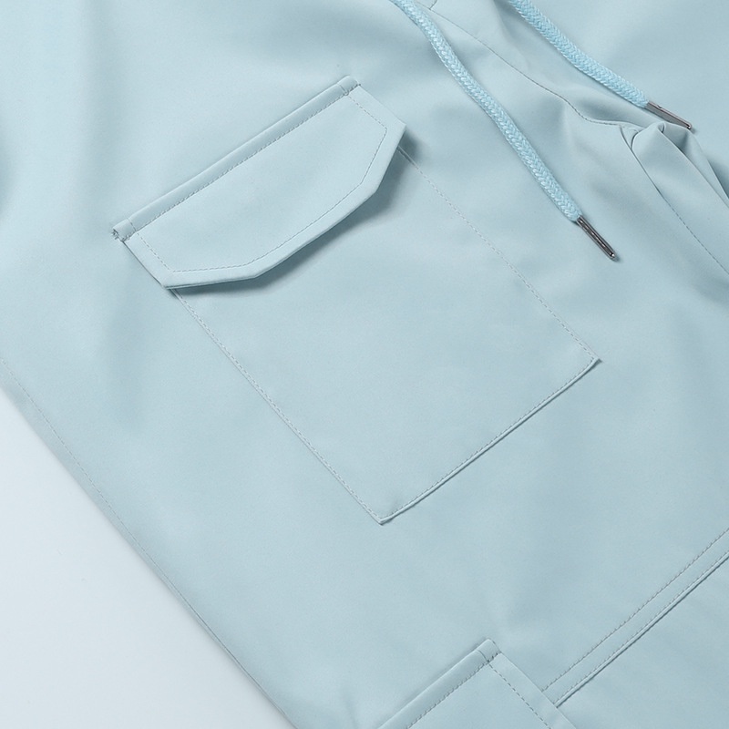 Quần Dài Lưng Cao Phối Túi Thiết Kế Dây Rút Thời Trang Đường Phố Cá Tính Cho Nữ