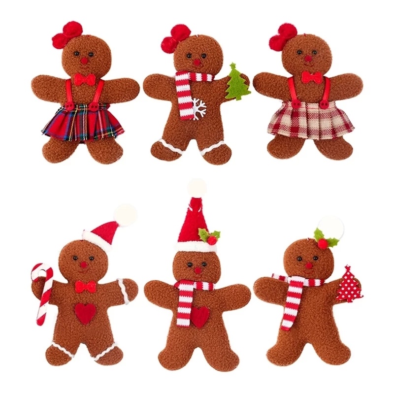 [Hàng Giáng Sinh] Set 3 Búp Bê Người Bánh Gừng / Bánh Gừng Trang Trí Cây Thông Noel Dễ Thương