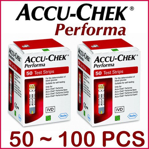 (Exp: 2024-10-31) QUE THỬ ĐƯỜNG HUYẾT Accu-Chek Performa 50 's / 100 Accu Chek