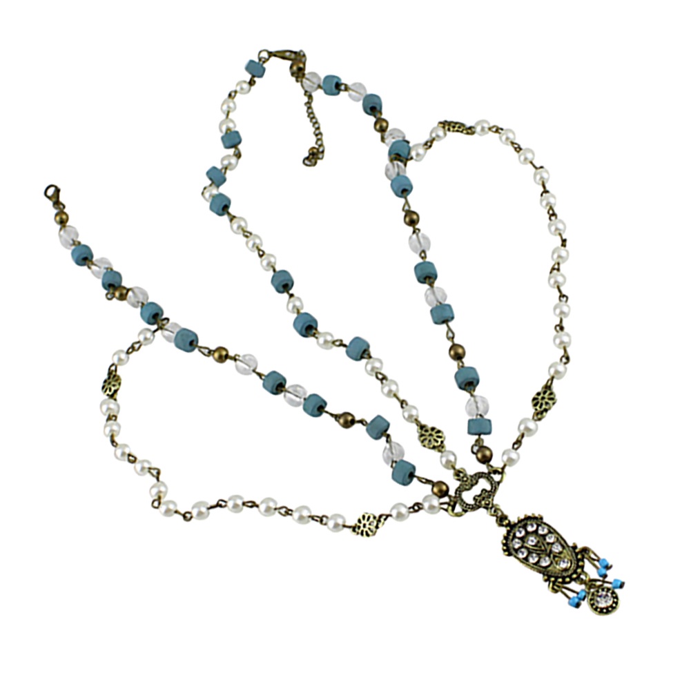 Băng Đô Cài Tóc Đính Ngọc Trai Nhân Tạo Phong Cách Bohomian